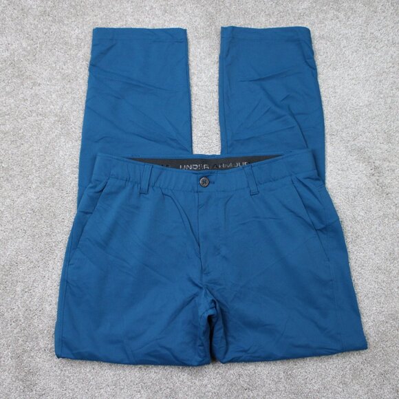 Under Armour Pants Mens 34x32 Blue UA Showdown Golf Stretch Straight Leg - Picture 1 of 13